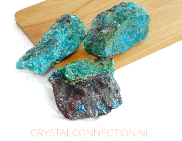 Chrysocolla en Chrysocolla-Turkoois ruw