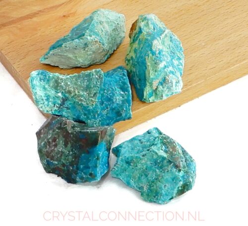 Chrysocolla en Chrysocolla-Turkoois ruw