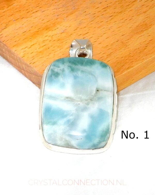 Larimar zilveren hanger uniek