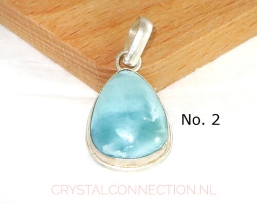 Larimar zilveren hanger uniek