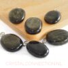 Obsidiaan goud-zilver-zwart hanger