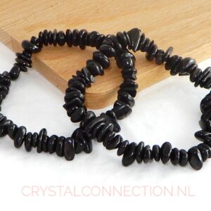 Obsidiaan regenboog armband