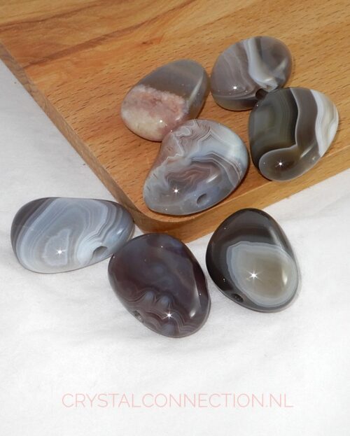 Botswana-agaat doorboorde hanger