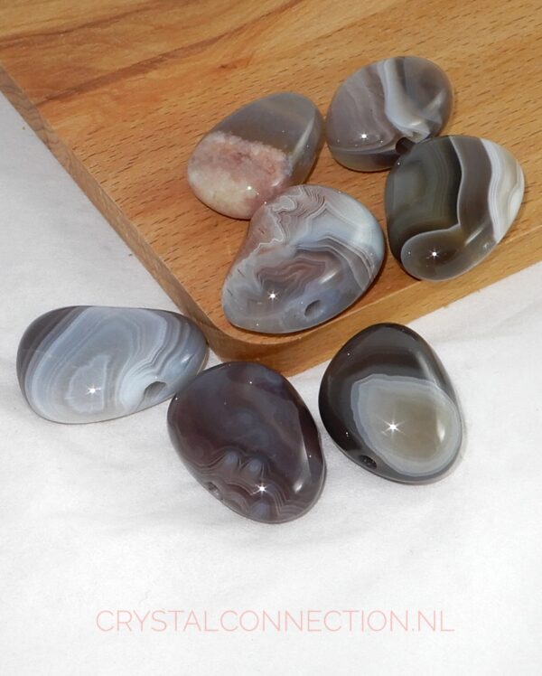 Botswana-agaat doorboorde hanger