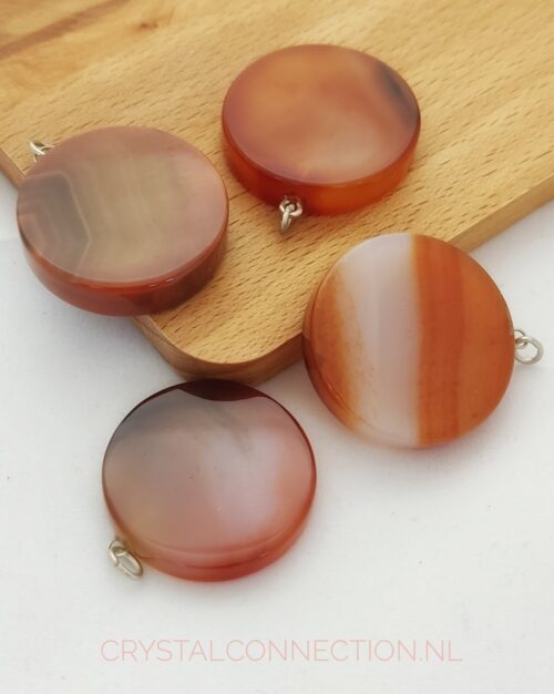 Agaatschijf hanger rond