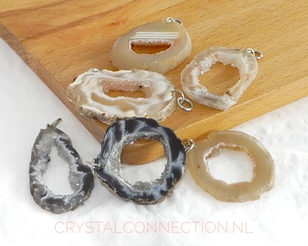 Agaat schijfhanger open