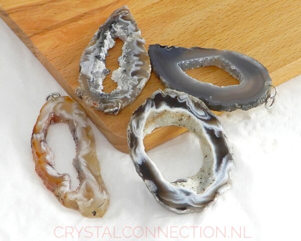 Agaat schijfhanger open