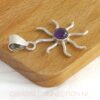 Amethist zilveren hanger