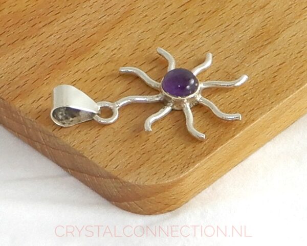 Amethist zilveren hanger