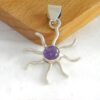 Amethist zilveren hanger