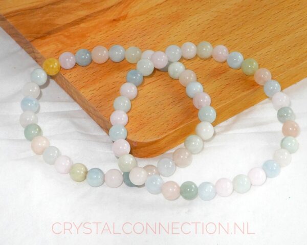 Aquamarijn met morganiet armband