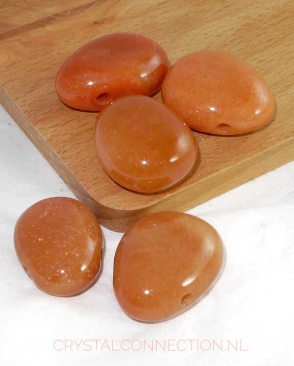 aventurijn-oranje-doorboorde-hanger Aventurijn doorboorde hanger