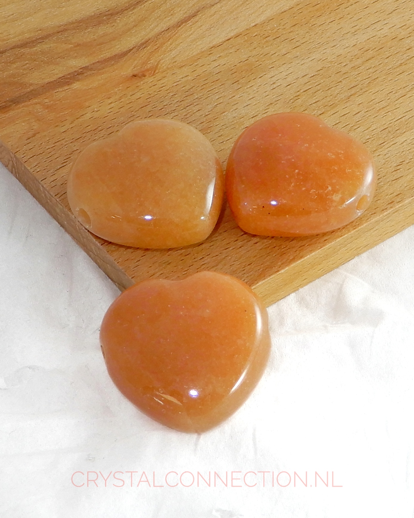 Aventurijn hart rood doorboorde hanger