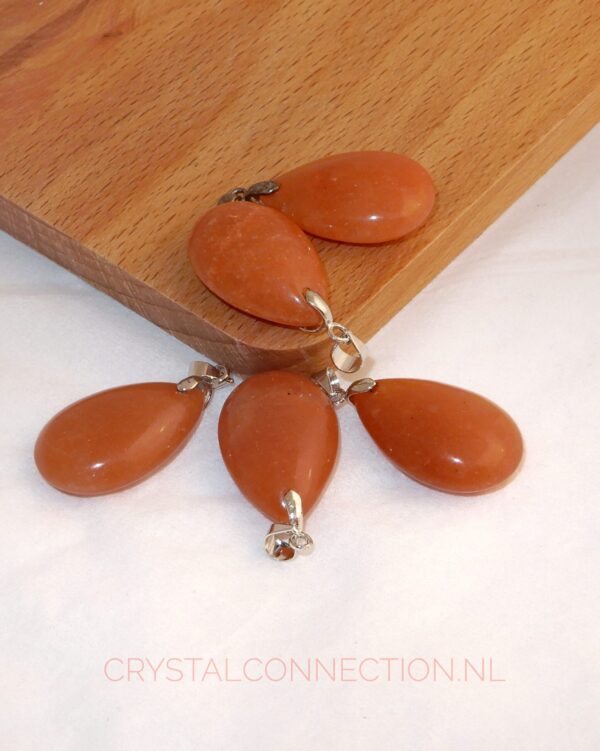 Aventurijn druppelhanger rood