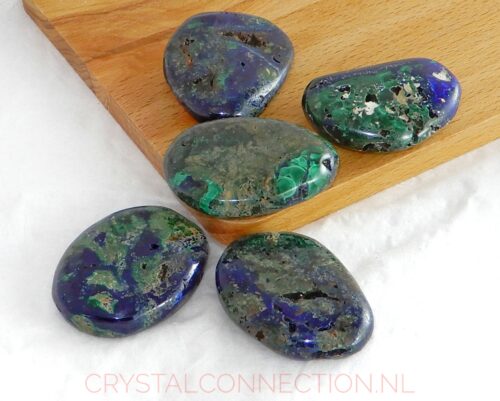 Azuriet-malachiet schijfsteen