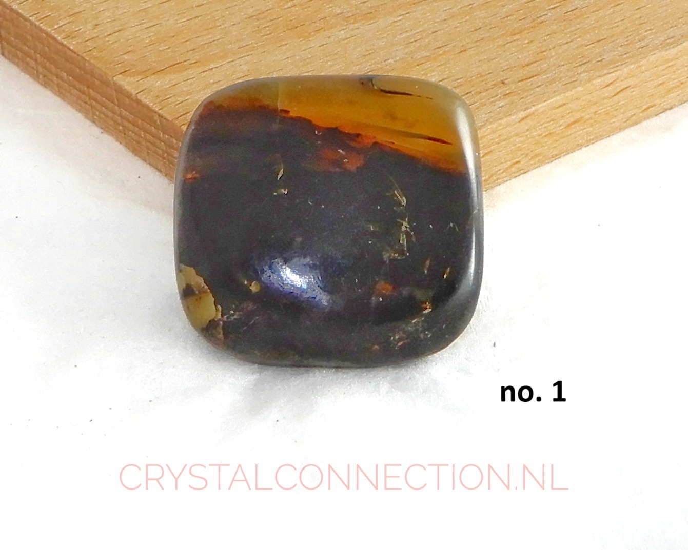 Blauwe barnsteen trommelsteen