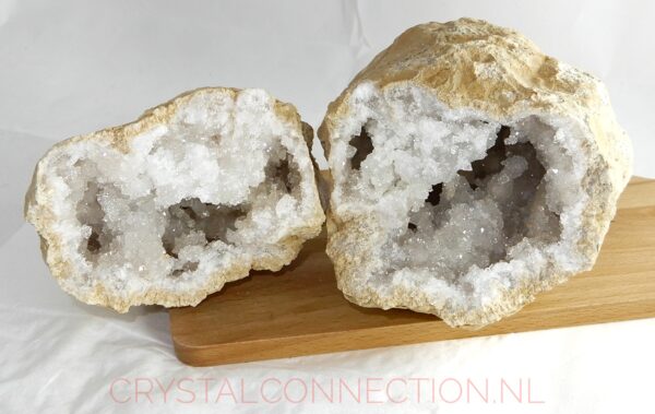 Bergkristal geode gekraakt Marokko