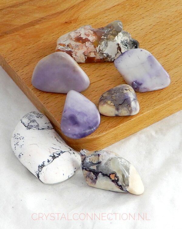 bertrandiet-trommelsteen-0-10g Azuriet-malachiet schijfsteen