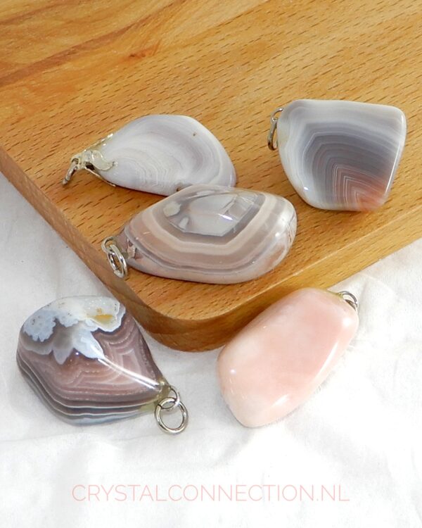 botswana-agaat-hanger-groot Prehniet hanger