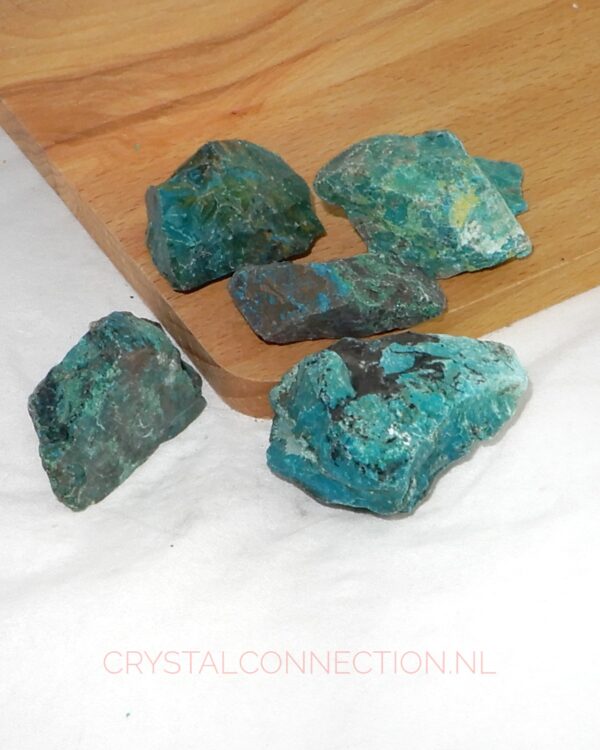 Chrysocolla en Chrysocolla-Turkoois ruw