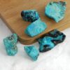 Chrysocolla en Chrysocolla-Turkoois ruw
