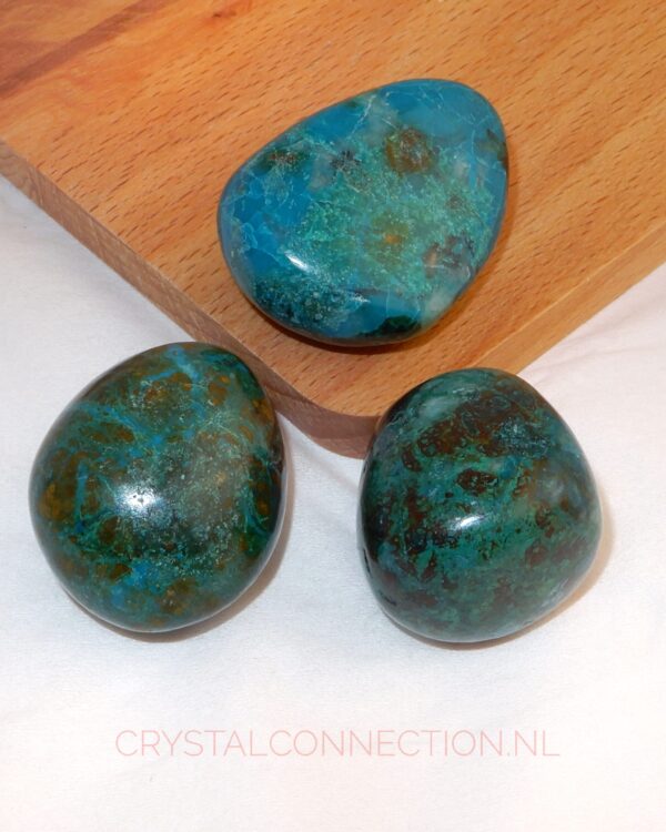 Chrysocolla trommelsteen