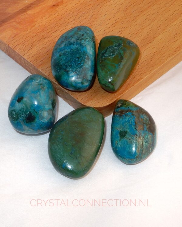 Chrysocolla trommelsteen