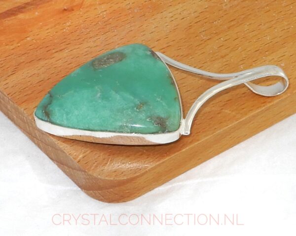 Chrysopraas zilveren hanger