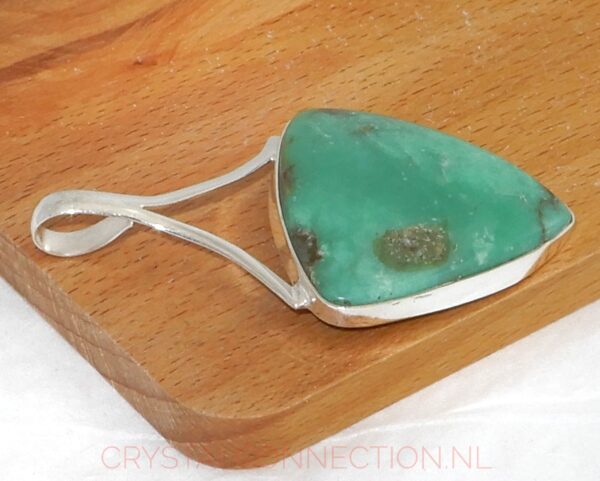 Chrysopraas zilveren hanger