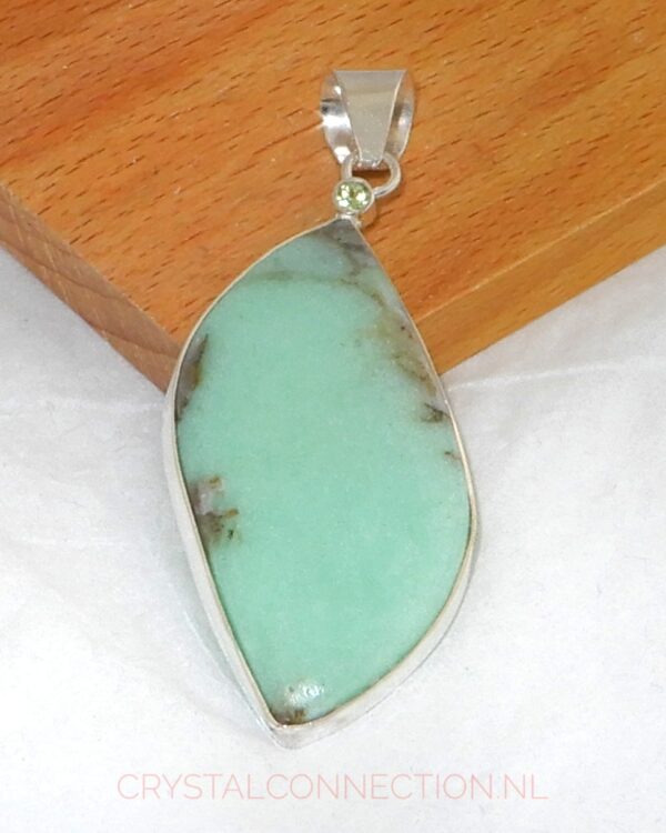 Chrysopraas zilveren hanger