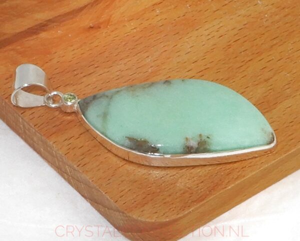 Chrysopraas zilveren hanger