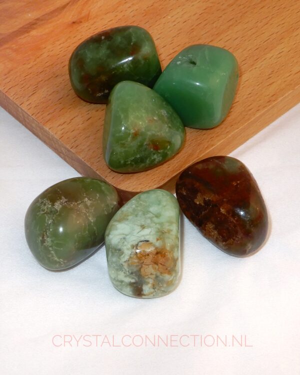 Chrysopraas trommelsteen