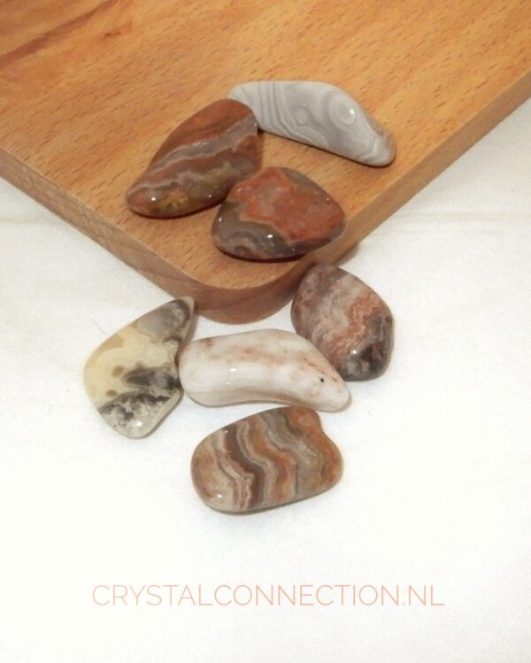 Crazy Lace Agaat trommelsteen