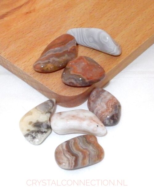 Crazy Lace Agaat trommelsteen