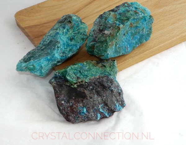 Chrysocolla en Chrysocolla-Turkoois ruw