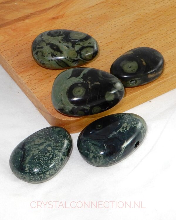 Dalmatier jaspis doorboorde hanger