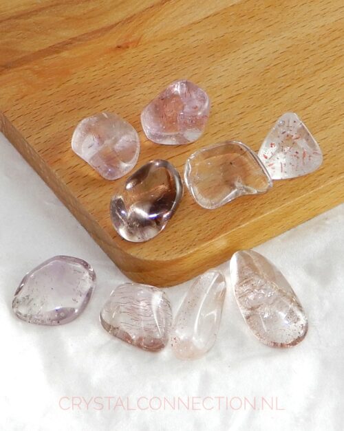 Hematietkwarts trommelsteen