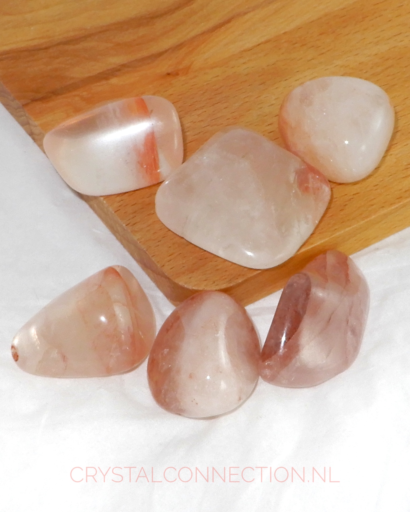 Hematietkwarts trommelsteen