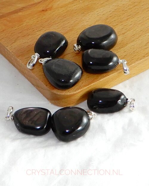 hyperstheen-hanger-zilv-oogje Hyperstheen hanger