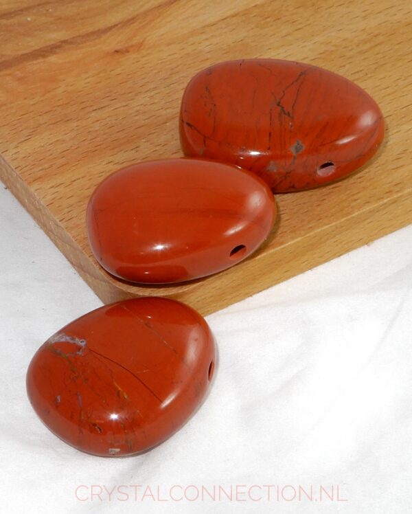 Jaspis rood doorboorde hanger