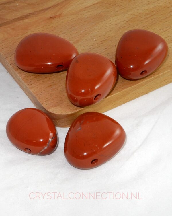 Jaspis rood doorboorde hanger