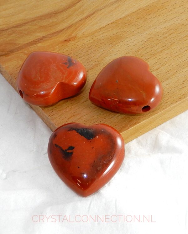 Jaspis rood doorboorde hanger