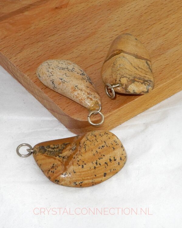 landschapsjaspis-hanger-groot Laguna-agaat hanger