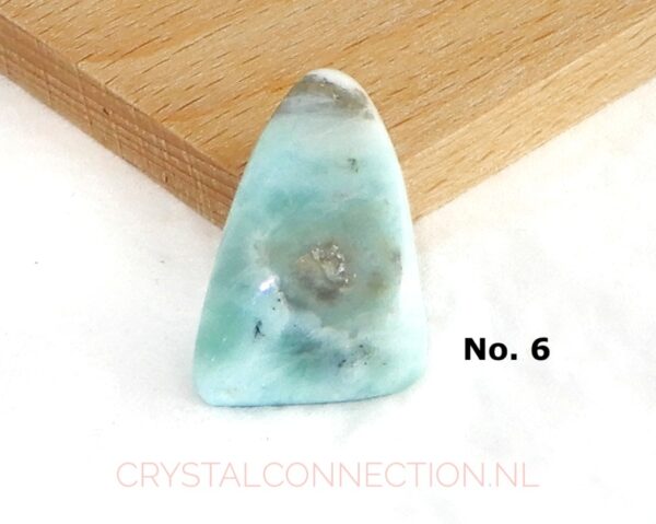 Larimar doorboorde hanger uniek