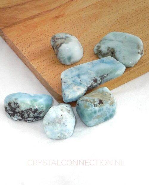 Larimar trommelsteen