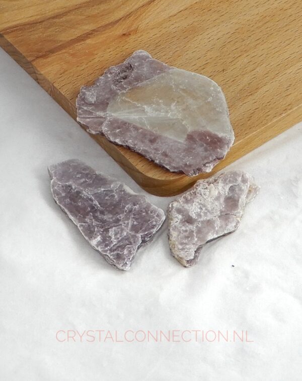 Lepidoliet plakje ruw