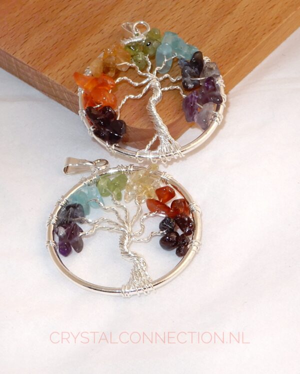 Fossielkoraal cabochon hanger