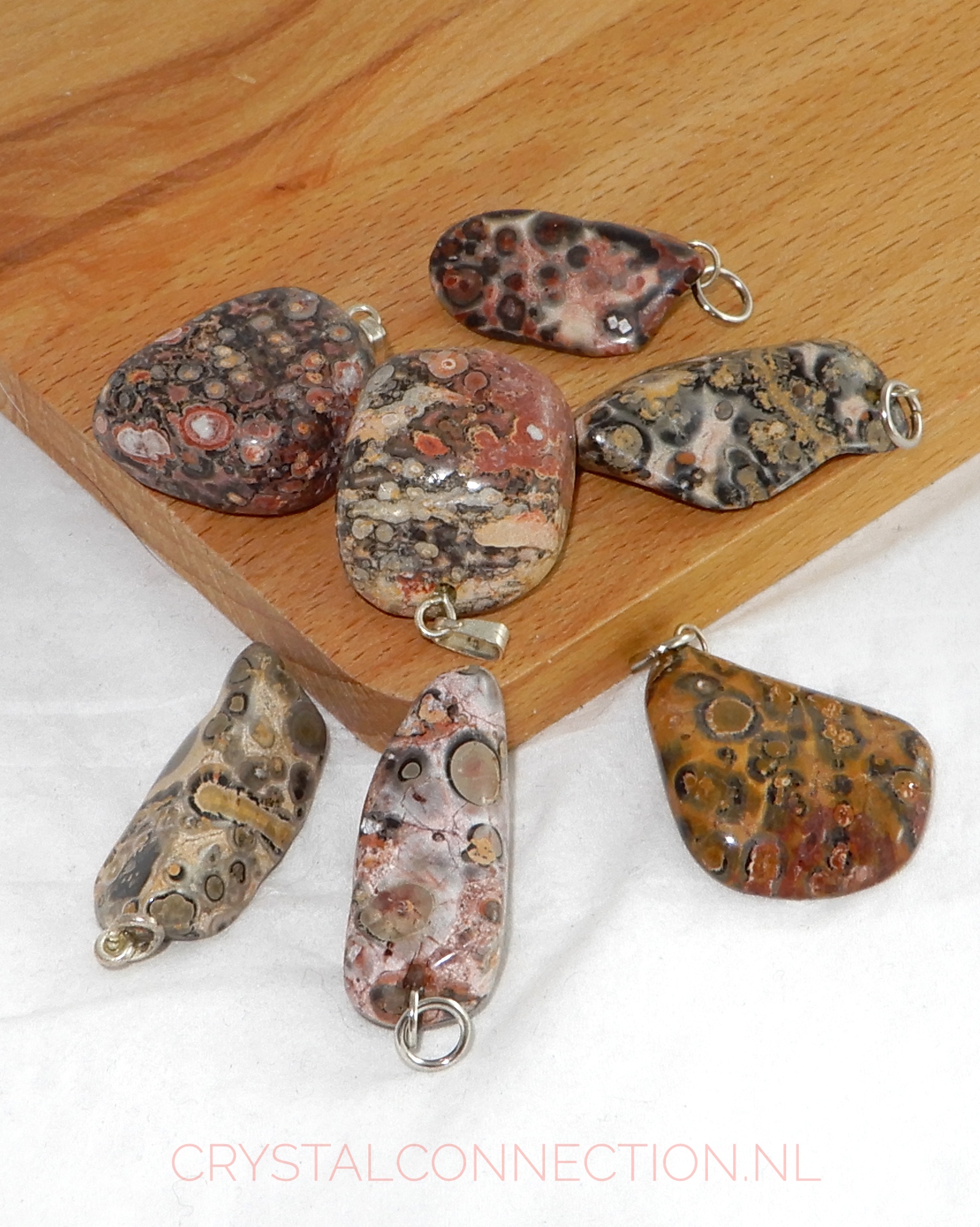 Luipaard jaspis hanger