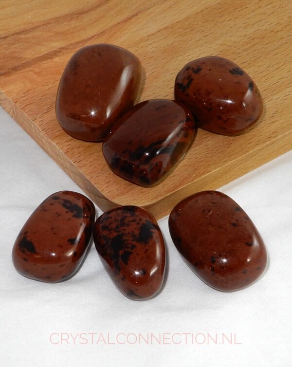 obsdiaan-mahonie-trommelsteen Obsidiaan trommelsteen