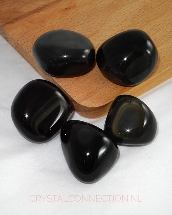 obsidiaan-regenboog-trommelsteen Obsidiaan trommelsteen